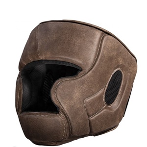 New Design Leather Boxing Head Guard-Protective Sports Helmet For Adults-Unisex Solid-Color Universal-Use - Product Image 4