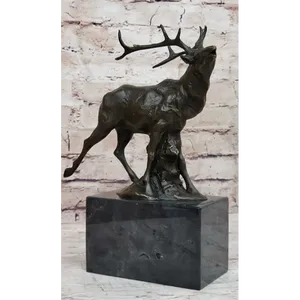 Escultura de Ciervo de Bronce Hecha a Mano, Figura Artística de Diseño Tradicional para Decoración de Mesa, Exhibición en Sala de Estar - Product Image 2