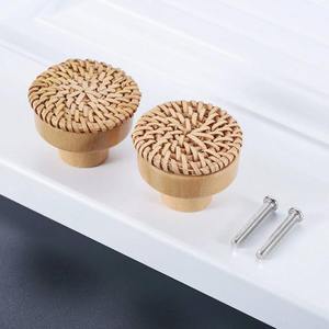 Poignées et boutons de tiroir pour porte de cuisine, poignée en rotin, décoration de la maison, personnalisation acceptée - Product Image 6