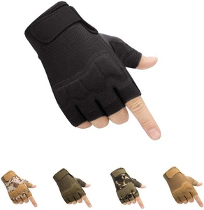 Breathable Half Finger Outdoor Sports Gloves Camouflage Pattern Hook And Loop Closure Unisex For Outdoor Activities - Product Image 3