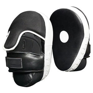 Guantes de Boxeo de Piel Sintética PU Blancos y Negros, Almohadillas Transpirables para Entrenamiento de Boxeo, Kickboxing y MMA, Personalizables OEM ODM - Product Image 1