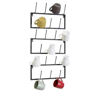 Wooden Mug <b>Tree</b> <b>Stand</b> With Six Ceramic Mugs Rustic Artistic Handcrafted Minimalist Modern Kitchen Dining Home Office Organize - Product Image 6