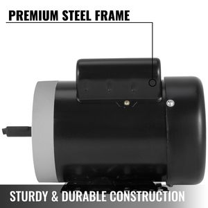 Moteur électrique monophasé 1 hp 3450 tr/min 11.2-5.6 pour machines agricoles équipement général 56C cadre 115V/230V AC moteur pneumatique - Product Image 4