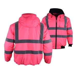 2026 High Visibility Softshell Reflective Tape Safety Construction Working Zipper Working Safety <b>Jacket</b> - Product Image 2