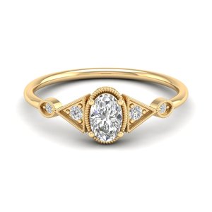 Anillo de Compromiso de Plata de Ley 925 REYES en Oferta, Corte Ovalado de 0.56 Quilates, Moissanita, Joyería Personalizada para Mujer - Product Image 6