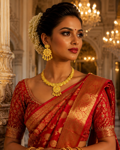 24K Gold Plated Elegant <b>Charm</b> Necklace Indian Style African Wedding Jewelry Wholesale Fashion Jewelry - Product Image 3