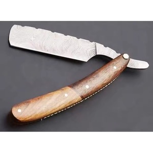 Maquinilla de Afeitar de Doble Filo de Acero de Damasco, Mango de Metal Forjado a Mano, Herramienta de Afeitado Clásica, Afeitadora Manual Profesional para Barberos - Product Image 3