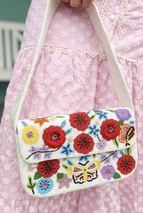 Indian Women Bohemian Style Cotton Handmade Beaded Messenger Evening Bags Shopping <b>Light</b> Weight Eco-Friendly Large Capacity Bags - Product Image 3