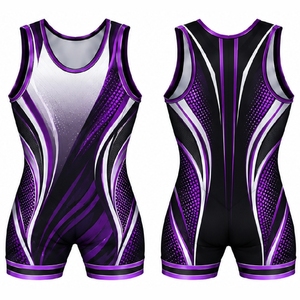 High Quality Wrestling <b>Singlets</b> Custom Wrestling Uniforms Breathable Stretch Fabric for Competition - Product Image 6