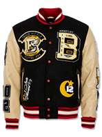 Veste de baseball pour homme avec broderie personnalisée sur le devant, de haute qualité, respirante, écologique, en laine/cuir/polyester