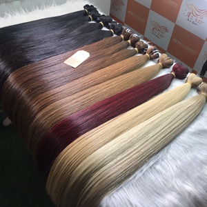 ผมเรมมี่แบบยืดได้สองชั้นผมคน Grade12A ผมแท้ตรงธรรมชาติที่ยังไม่ผ่านการแปรรูปสำหรับผู้ขายลูกไม้สวิสเส้นผมแบบเวียดนาม - Product Image 1