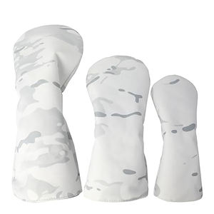 Housse de tête de club de golf personnalisée OEM avec logo, en cuir PU imperméable, meilleur design, pour driver, protections de clubs de golf sportifs - Product Image 1