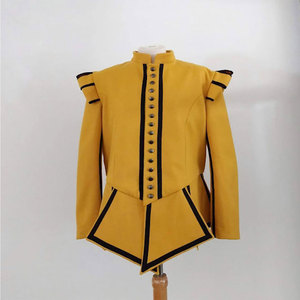 <b>Yellow</b> Woolen Doublet Jacket for Historical Reenactment Traditional Wholesale Outfits Custom Handmade - Product Image 1