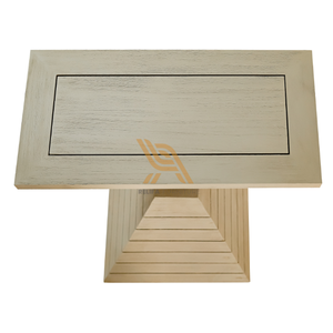 Produit le plus vendu : Table carrée en bois pour la décoration de restaurants et le mobilier de jardin - Product Image 4