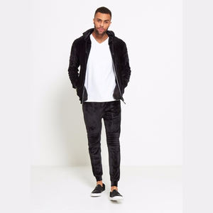 Fabricant de vêtements, ensemble de survêtement en velours personnalisé en deux pièces pour hommes, ensemble de jogging réfléchissant 3M, survêtement en velours de haute qualité - Product Image 1