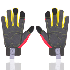 Gants de mécanicien de haute qualité en gros pour la protection des paumes et des mains, gants de mécanicien en cuir avec embouts de doigts, gants de sécurité - Product Image 6