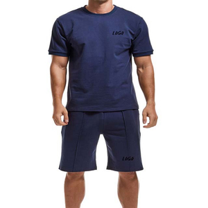 Nouvel ensemble décontracté pour homme, respirant, été, tricoté, uni, mélange polyester/coton, short de sport, t-shirt et short, fabriqué au Pakistan - Product Image 3
