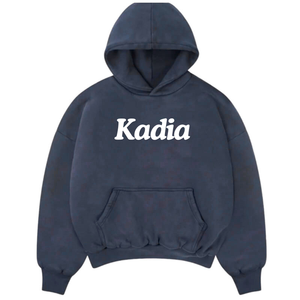 Sudadera con capucha de forro polar grueso Kadia con logo personalizado, estilo oversize para hombre, ropa urbana, transpirable, con bolsillo canguro. - Product Image 1