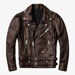 Fashionable Custom Design Men <b>Leather</b> <b>Jacket</b> with Stand Collar and Front Logo Pakistan Made Winter <b>Jacket</b> for Men and Bikers - Product Image 3