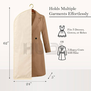 Elegante bolsa para ropa, trajes, camisas, abrigos, vestidos, fácil de transportar, para viajes, hogar, hotel, oficina. - Product Image 2
