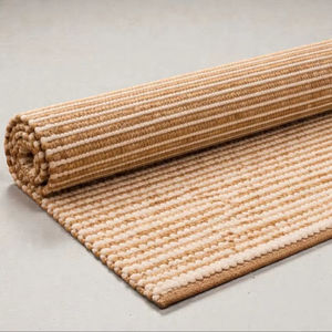 Alfombra de Yute y Lana Hecha a Mano, Alfombra Natural Trenzada Ecológica, Alfombra Rústica Estilo Boho para Sala de Estar, Dormitorio, Decoración del Hogar - Product Image 1