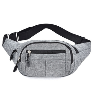 Leather <b>Belt</b> Bag with Front and Side Zip Pockets Adjustable Waist Strap Storage Pouch for Work Walking and Daily Carry - Product Image 4