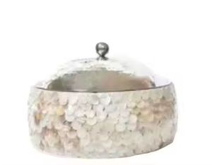 Casserole de luxe argentée, chauffe-plats haut de gamme, en acier inoxydable poli miroir, avec garniture et poignées élégantes en or rose - Product Image 3