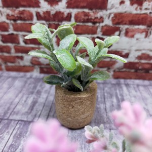 Accesorios para casa de muñecas en miniatura, maceta de corcho artificial, planta verde artificial, adorno decorativo de escritorio para mayores de 14 años - Product Image 5