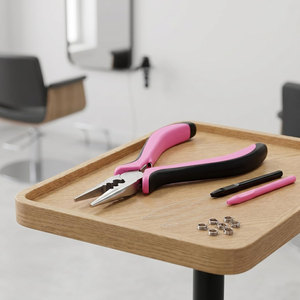 Kit de pinces pour extensions capillaires avec 2 outils de tirage, outil pour micro-anneaux, pinces micro-link, aiguille à boucle et enfileur professionnel pour cheveux - Product Image 2
