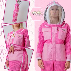 Combinaison d'apiculteur ventilée à 3 couches pour femmes |   Gants de protection anti-piqûres niveau D en maille respirante (résistance à la chaleur 150-300°C) - Product Image 5
