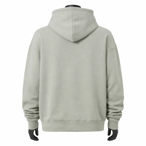 Nouveau design de sweat-shirt à capuche en molleton pour homme, couleur unie, coupe classique, décontracté, automne, 100 % coton, pull tricoté avec poche - Product Image 2