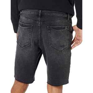 Shorts en jean pour homme en coton, style décontracté d'été, coupe droite, style urbain streetwear foncé - Product Image 2