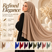Vente en gros de châles longs en mousseline de soie, hijab 180x75cm, design avec strass, foulard musulman, doux, léger, multicolores pour femmes