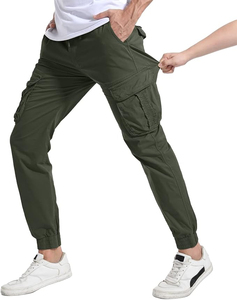 Men's Cargo Jogger Pants Elastic Drawstring Waist Lightweight Breathable Casual Hiking <b>Work</b> <b>Trousers</b> with Pockets - Product Image 5