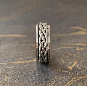 925 Sterling Silver Top Quality Designer <b>Spinner</b> <b>Ring</b> 5.7 Grams Unisex Wear for Everyday - Product Image 2