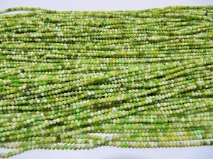 Cuentas facetadas de ópalo verde natural en forma de rondel, tamaño 2 mm, 13 pulgadas de largo - Product Image 3