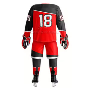 ชุดยูนิฟอร์มฮอกกี้น้ำแข็งสำหรับผู้ชาย ระบายอากาศได้ดี ทนทาน มีหลายสี ชุดฮอกกี้น้ำแข็งขายดีที่สุด - Product Image 3