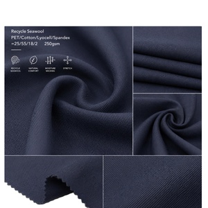 RCO-CW0471 Recycled Seawool Cotton Lyocell Spandex Heavyweight Stretch Fabric for Pants and Trousers (250gsm) - Product Image 1