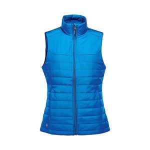 Chaleco Acolchado Azul sin Mangas con Cuello Alto y Cierre de Cremallera, Abrigo Casual Cálido de Invierno para Mujer - Product Image 1