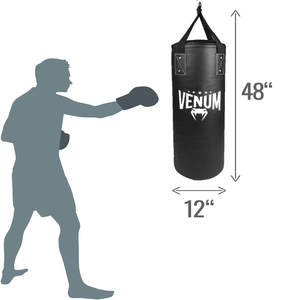 Black <b>Vinyl</b> Punching <b>Bag</b> Heavy Duty Sand <b>Bag</b> with Strap Chain Floor Mounted Fighting Training <b>Bag</b> - Product Image 2