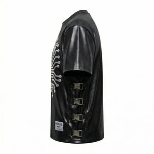 T-shirt surdimensionné inspiré du cyberpunk, mode streetwear, design circuit, tee-shirt urbain MALUZA INDUSTRIES - Product Image 4