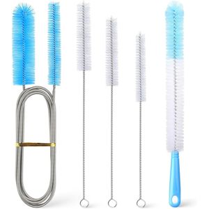 Heavy Duty 70.8 Inches Double-Headed <b>Drain</b> Cleaner <b>Brushes</b> 4 Pcs with Handles Flexible Straw Cleaning <b>Brush</b> - Product Image 1