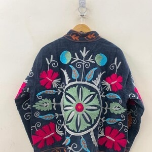 Hot Selling Velvet Suzani Jacket Handmade Embroidered Boho Ethnic <b>Coat</b> Festival Wear Designer Jacket - Product Image 2