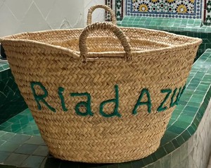 Personalized <b>Straw</b> Beach <b>Bag</b>: Handwoven Moroccan Tote - Product Image 1