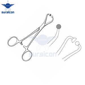 Pinza quirúrgica articulada de acero inoxidable premium de 11 cm / 4-1/2 pulgadas para toallas de papel, instrumento de sujeción segura - Product Image 5