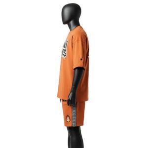 Ensemble t-shirt et short en coton éponge surdimensionné pour homme, tissu lourd 260 GSM, style streetwear, panneaux personnalisés, logo sur le t-shirt, ensemble short homme - Product Image 4