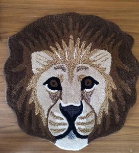 Custom Shaped Modern Home Hand Tufted Wool Rug Solid Color PET Friendly Reversible Washable Jute Carpet for Living Room Picnic - Product Image 1