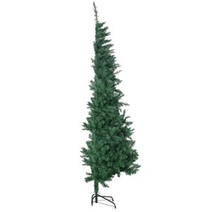 Auto Open 7 <b>Artificial</b> Half Christmas <b>Trees</b> with Steel Base for Indoor Xmas Decor - Product Image 1