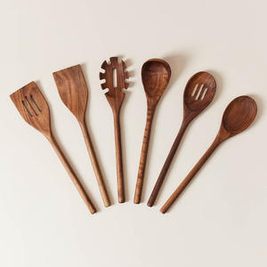 Ustensiles de cuisine en bois polyvalents, ensembles d'ustensiles de cuisson réutilisables, ensemble de batterie de cuisine en bois de luxe - Product Image 3