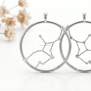 Pendentif Précision Vierge de Septembre, Pendentifs et Breloques Raffinés, Bijoux Astrologiques Inspirés de l'Énergie Intelligente - Product Image 3